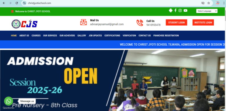 institute and college website design company erp tech pro